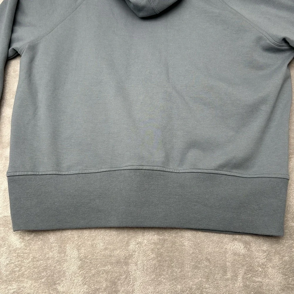 Old Navy Mens Active Dynamic Fleece Quilted Hybrid Zip Up Hoodie Blue Gray Large